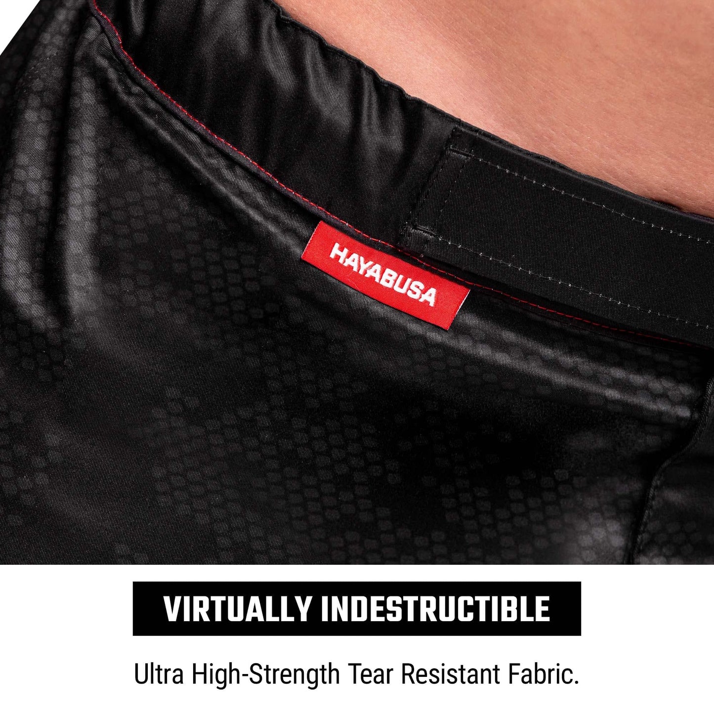 Hayabusa Hexagon Mid Thigh Fight Shorts - Black