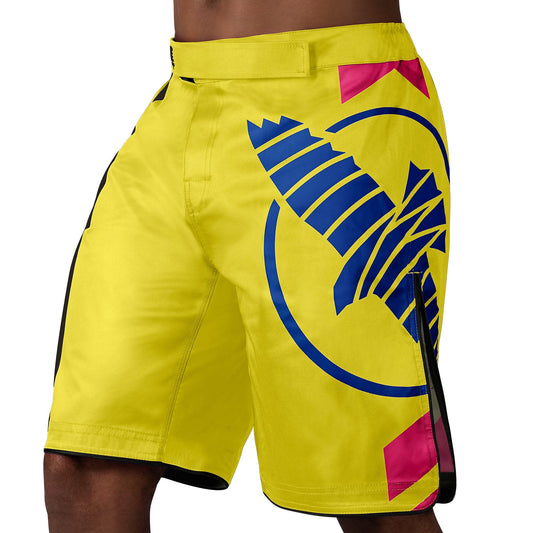 Hayabusa Men's Icon Fight Shorts - Yellow/Blue