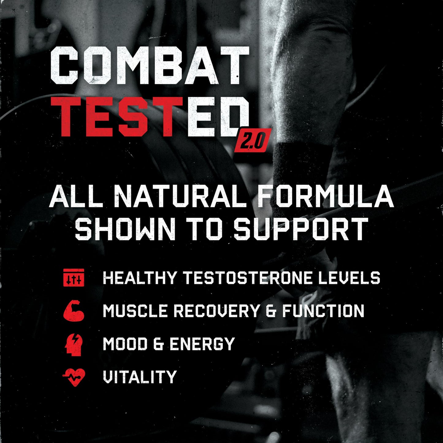 Jocko Fuel Test Booster for Men - Natural Endurance, Stamina, & Strength Booster - Muscle Builder for Men & Nitric Oxide Booster with Ginger Root, Shilijat, & Tongkat Ali, 120ct (30 Servings)