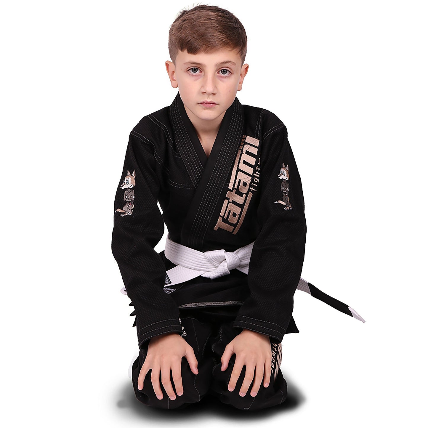 Tatami Fightwear Meerkatsu Kids Animal Jiu Jitsu Gi and Free White Belt - Black