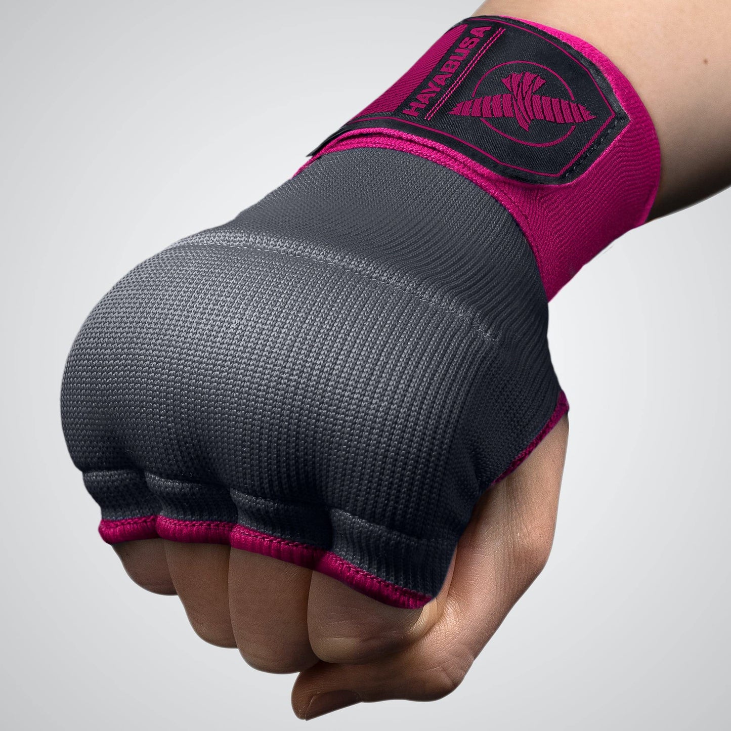 Hayabusa Quick Gel Boxing Hand Wrap Gloves - Grey/Pink