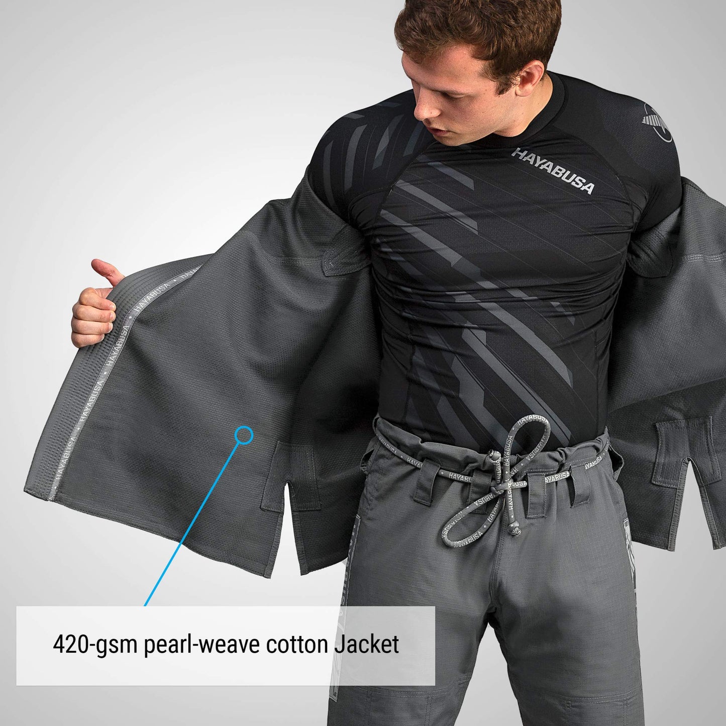 Hayabusa Lightweight Jiu Jitsu Gi - Grey