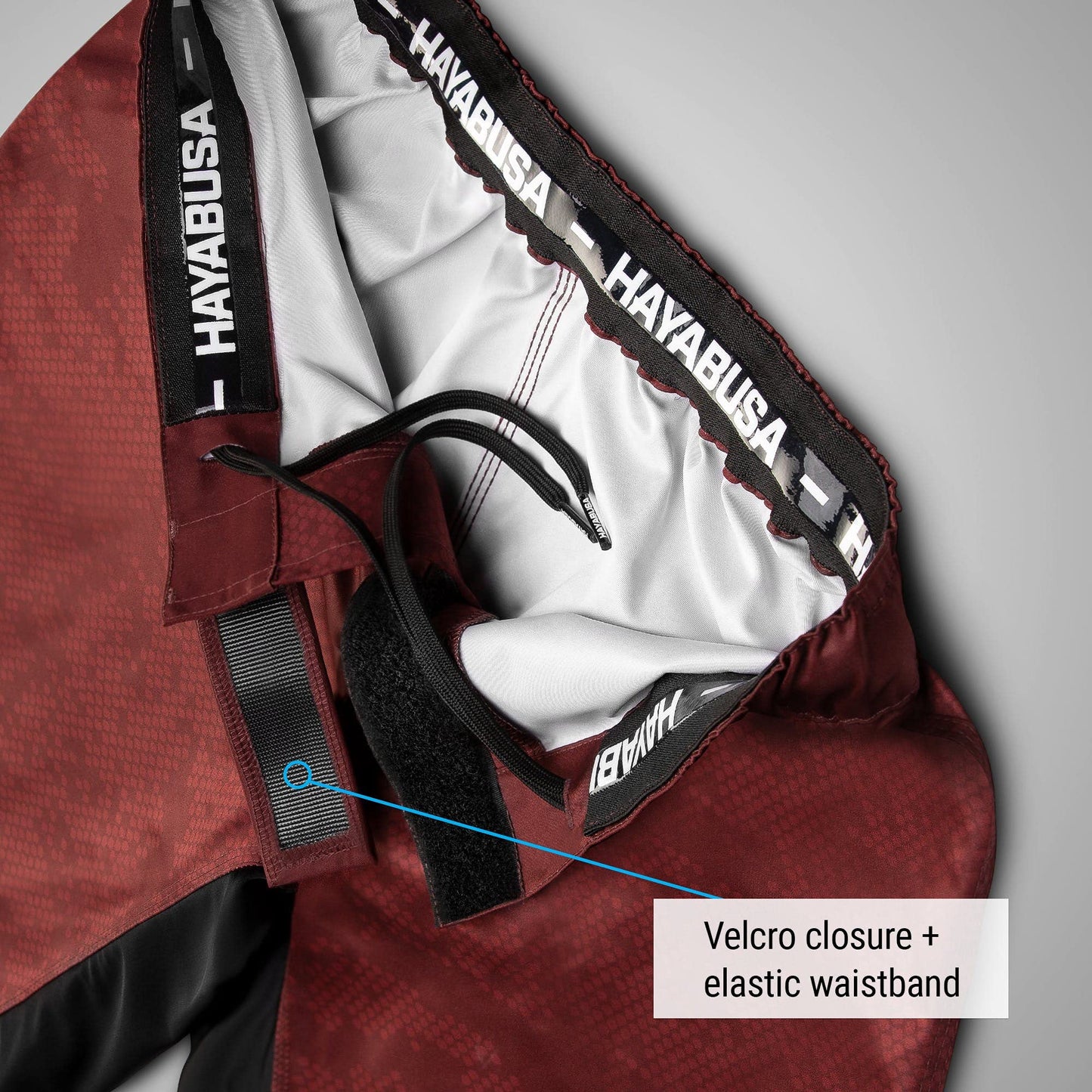 Hayabusa Hexagon BJJ Shorts - Burgundy