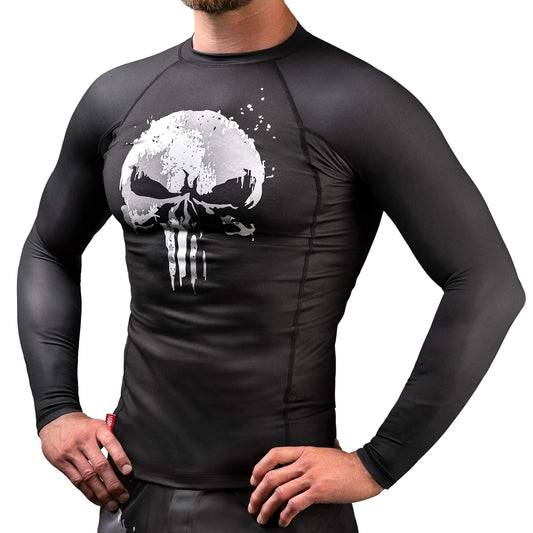 Hayabusa Mens Marvel Hero Long Sleeve Rash Guard - The Punisher