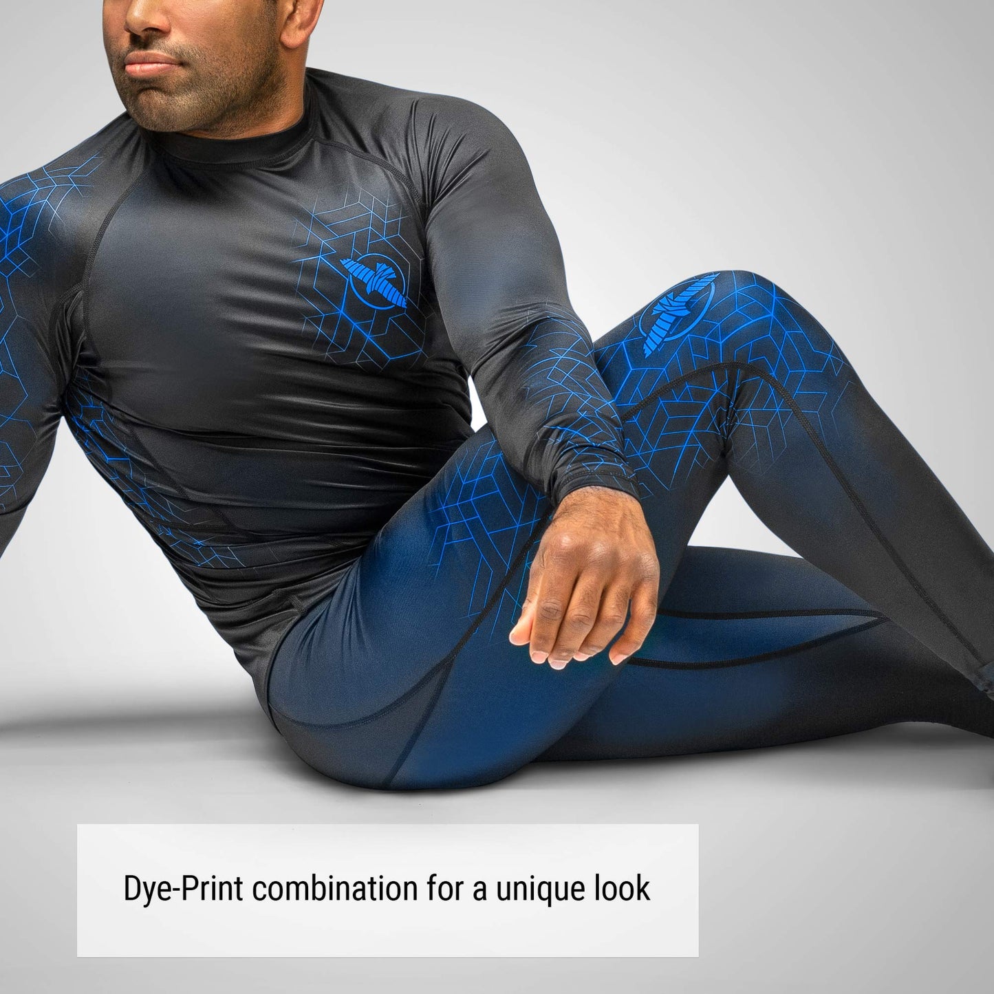 Hayabusa Geo Jiu Jitsu Compression Spats - Blue