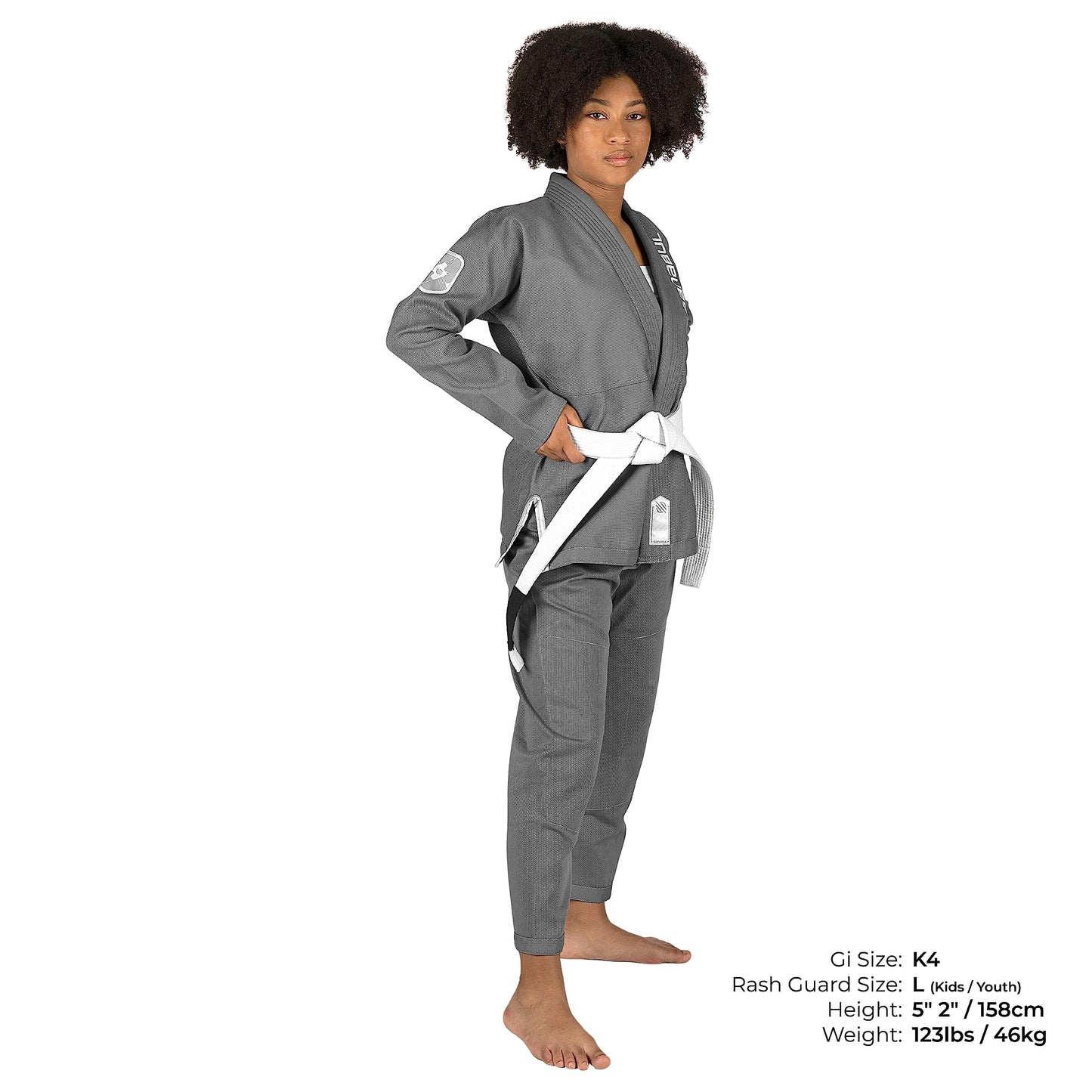 Sanabul Future Legends BJJ Gi for Kids | Youth BJJ White Belt Included - Silver/White