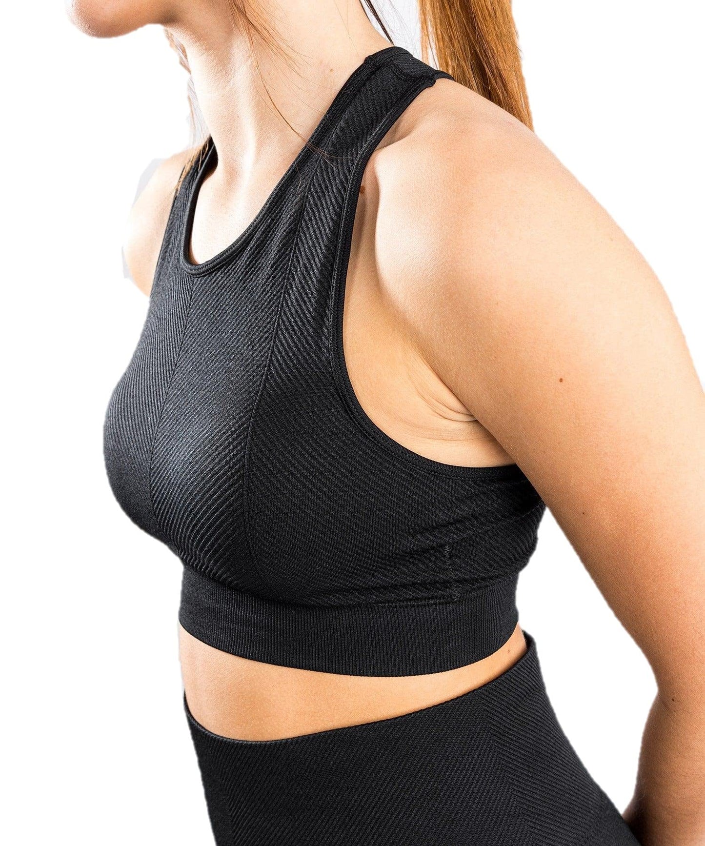 Venum Women's Standard Sparring Seamless Sport Bra - Black