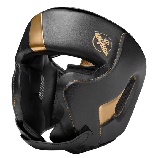 Hayabusa T3 Boxing Headgear Adjustable - Black/Gold