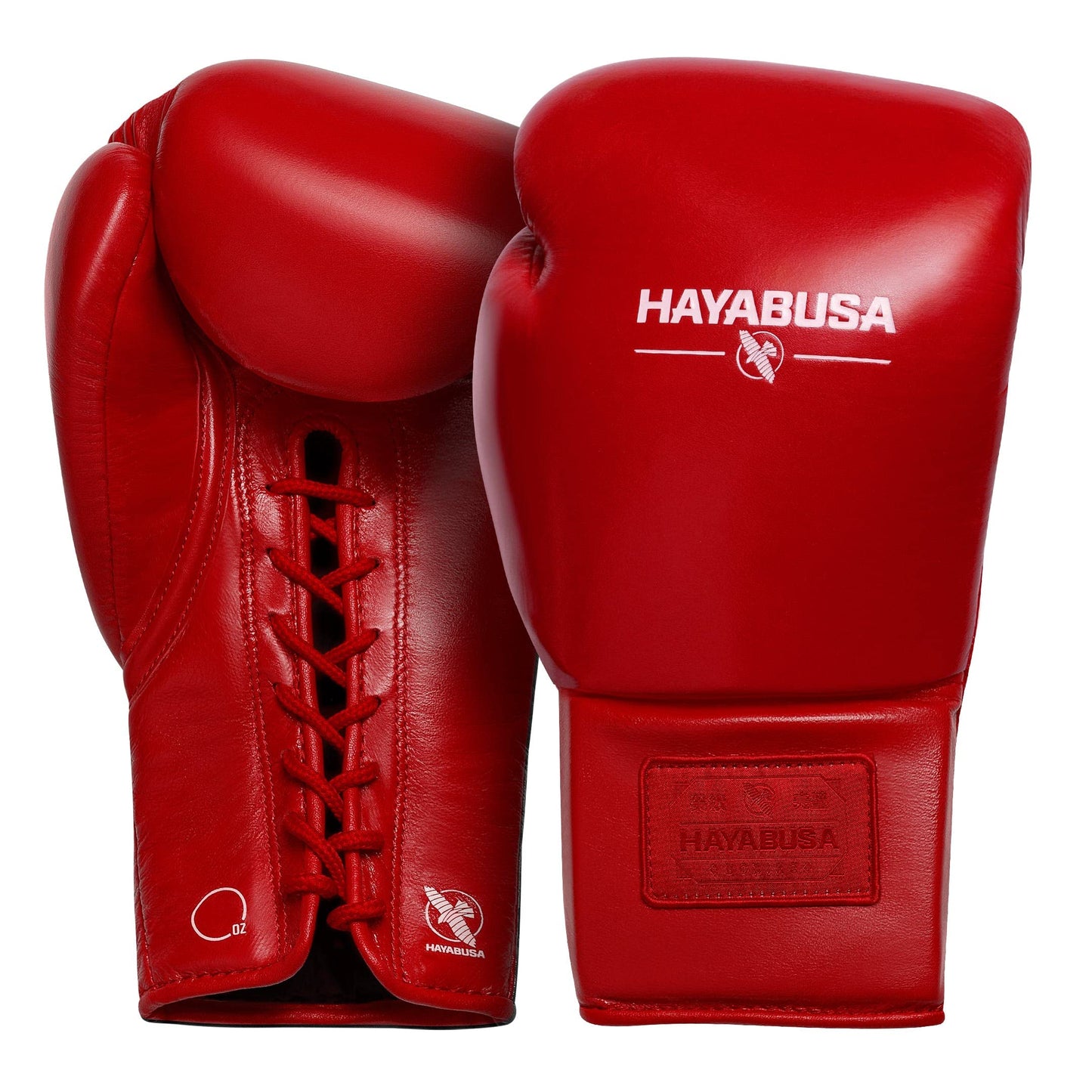 Hayabusa Pro Leather Lace-Up Boxing Gloves for Men and Women - Red