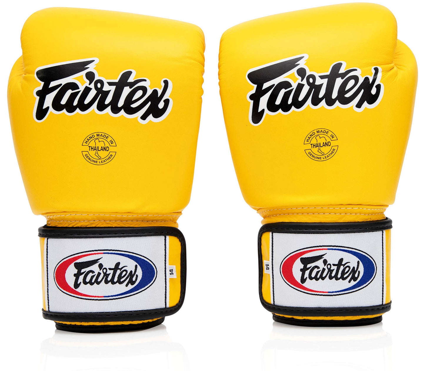 Fairtex BGV1 Muay Thai Boxing Training Sparring Gloves for Men, Women, Kids - Yellow