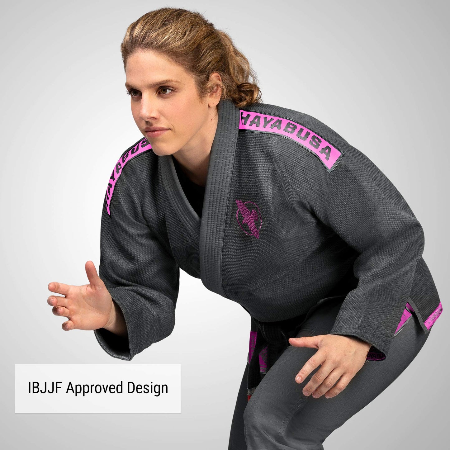 Hayabusa Lightweight Jiu Jitsu Gi - Grey/Pink