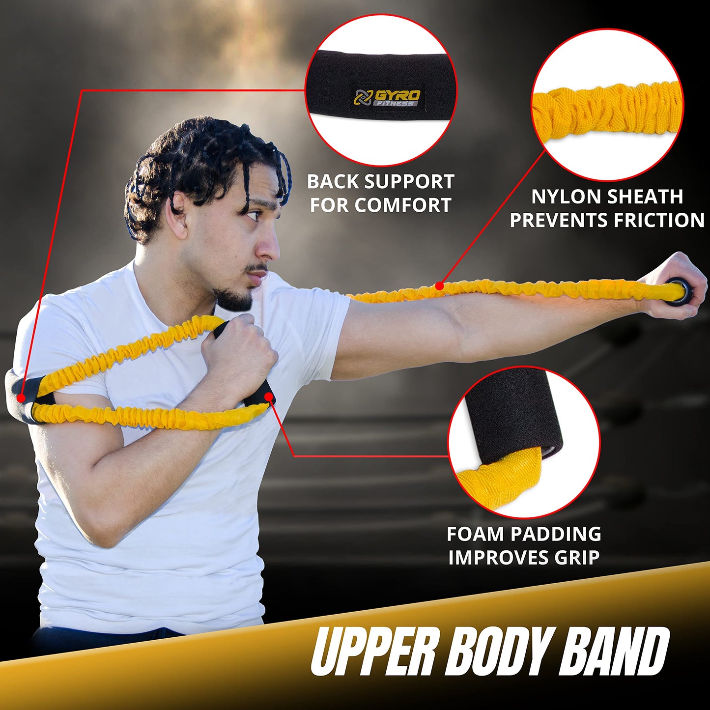 Gyro Fitness Shadow Boxer Pro | Boxing Resistance Bands Set for Shadow Boxing