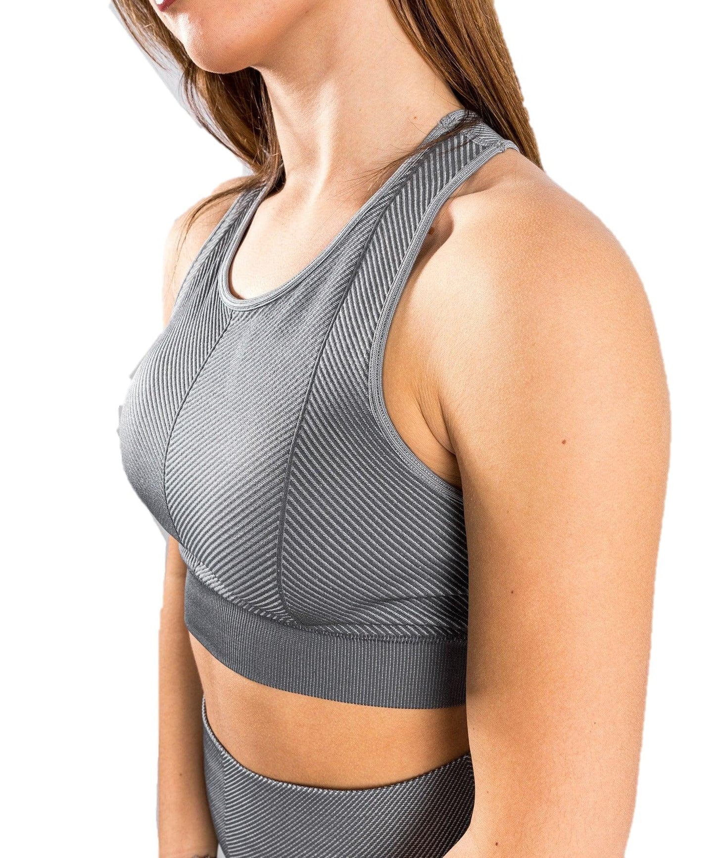 Venum Women's Standard Sparring Seamless Sport Bra - Dark Grey