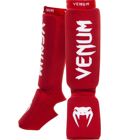 Venum Kontact Shin Guards - Red