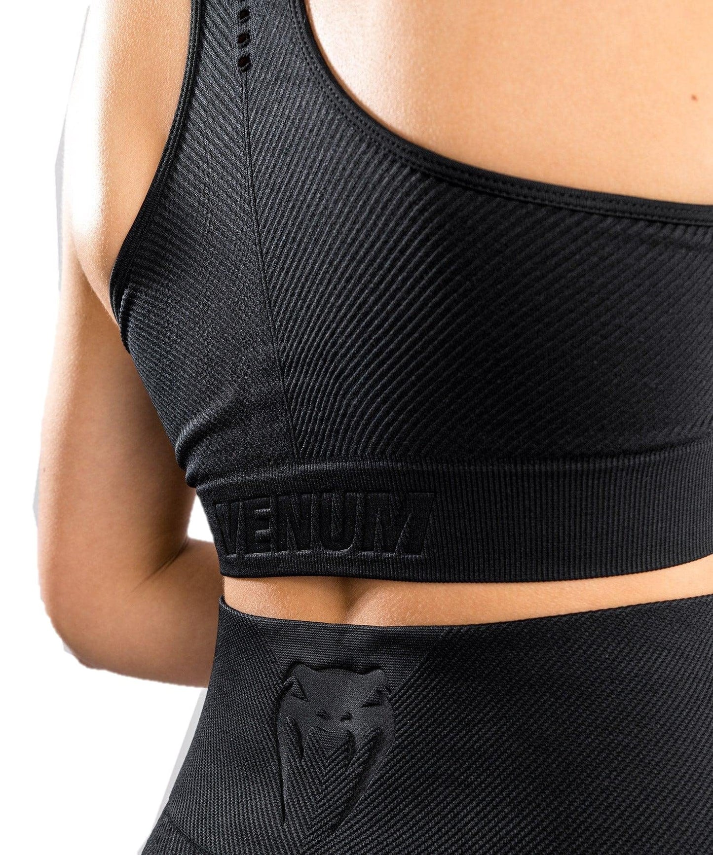 Venum Women's Standard Sparring Seamless Sport Bra - Black