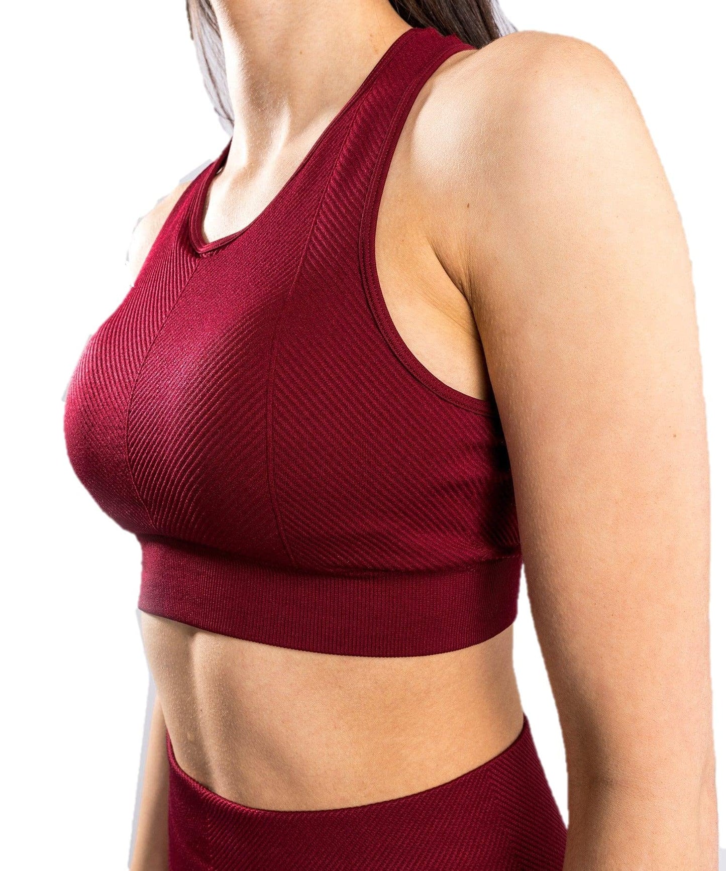 Venum Women's Standard Sparring Seamless Sport Bra - Burgundy