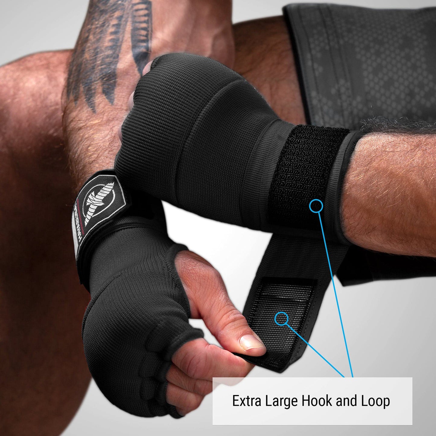 Hayabusa Quick Gel Boxing Hand Wrap Gloves - Black