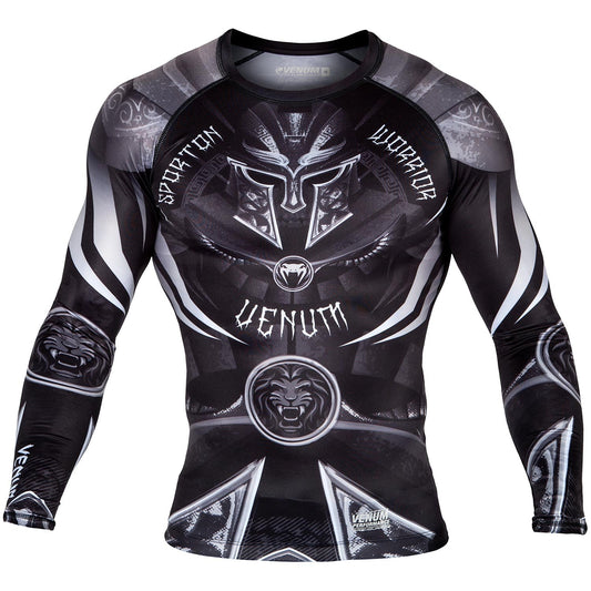 Venum Gladiator 3.0 Long Sleeve Rashguard - Black/White