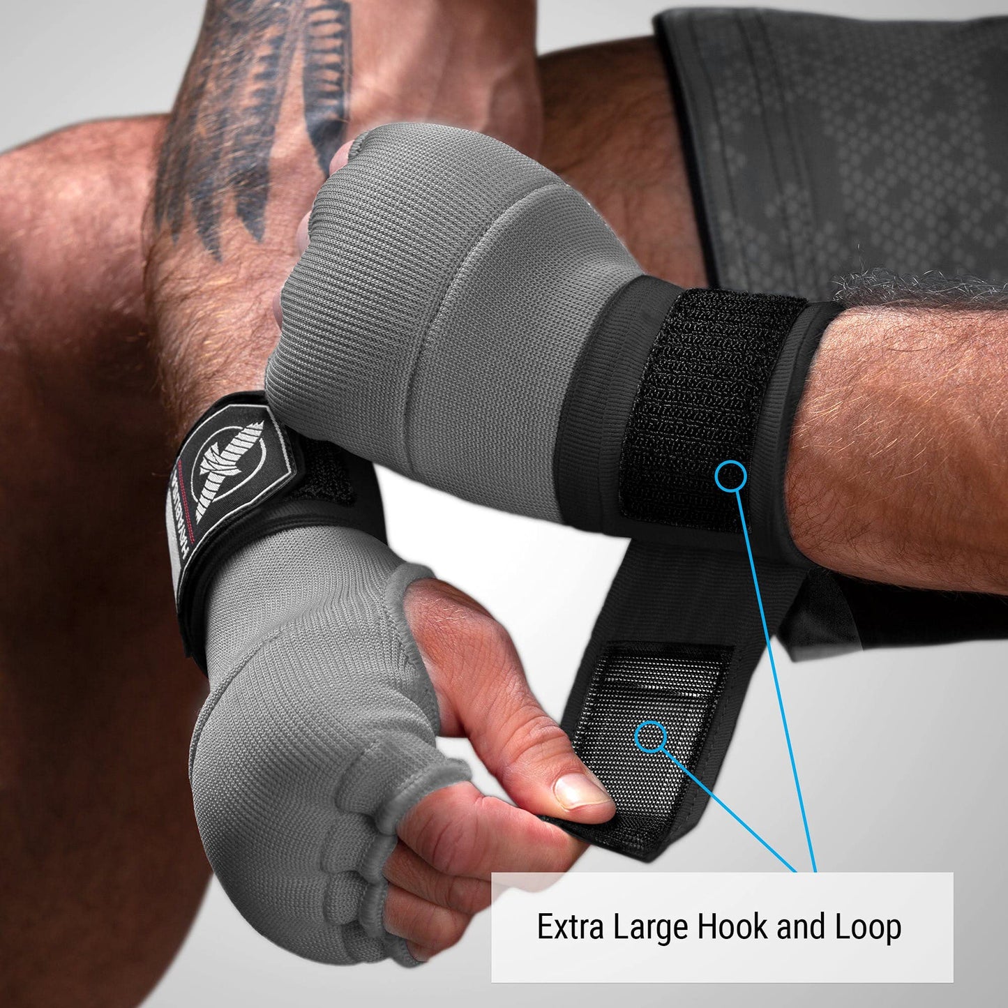 Hayabusa Quick Gel Boxing Hand Wrap Gloves - Grey