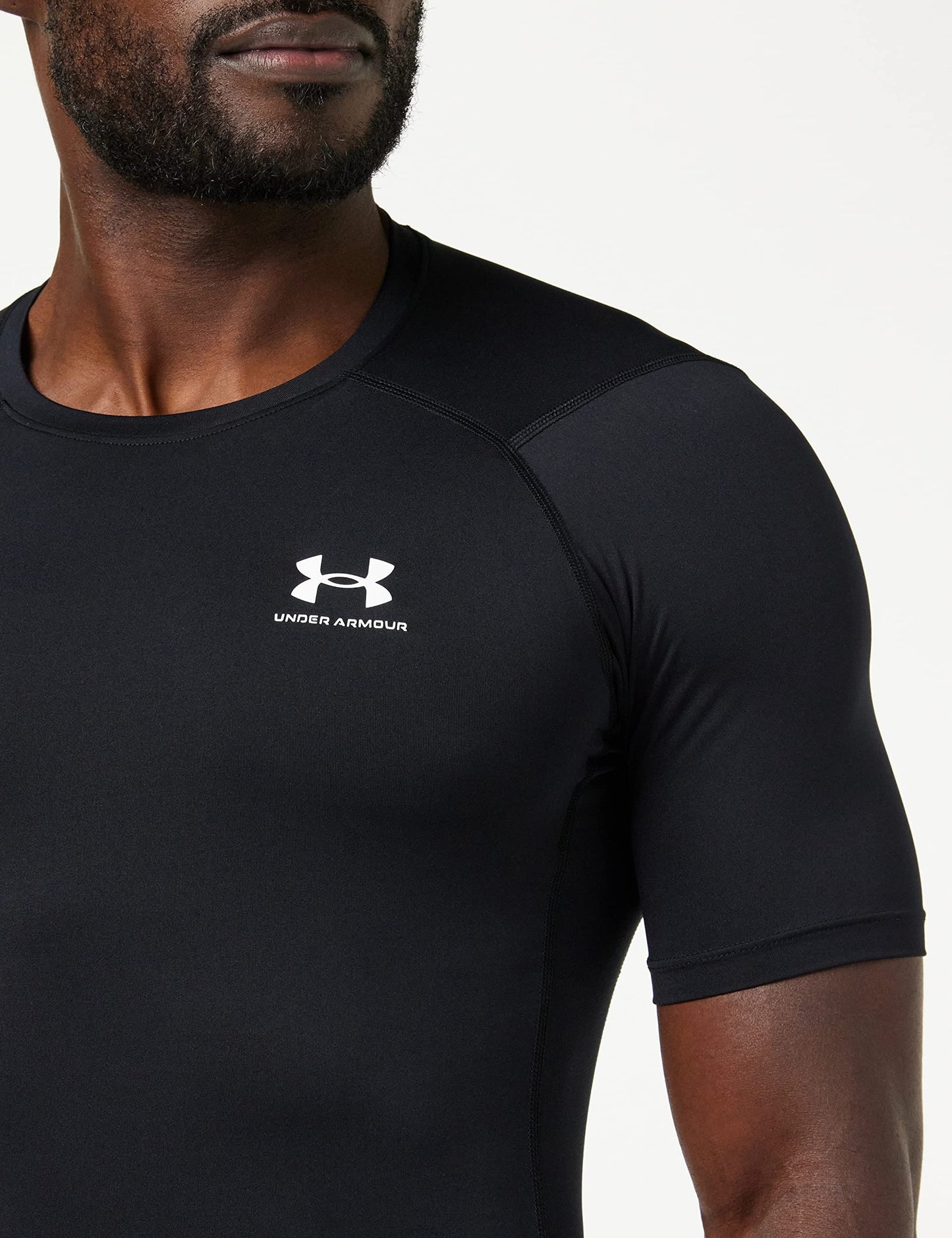 Under Armour Men's Heat Gear Short Sleeve Compression Shirt - Black/White