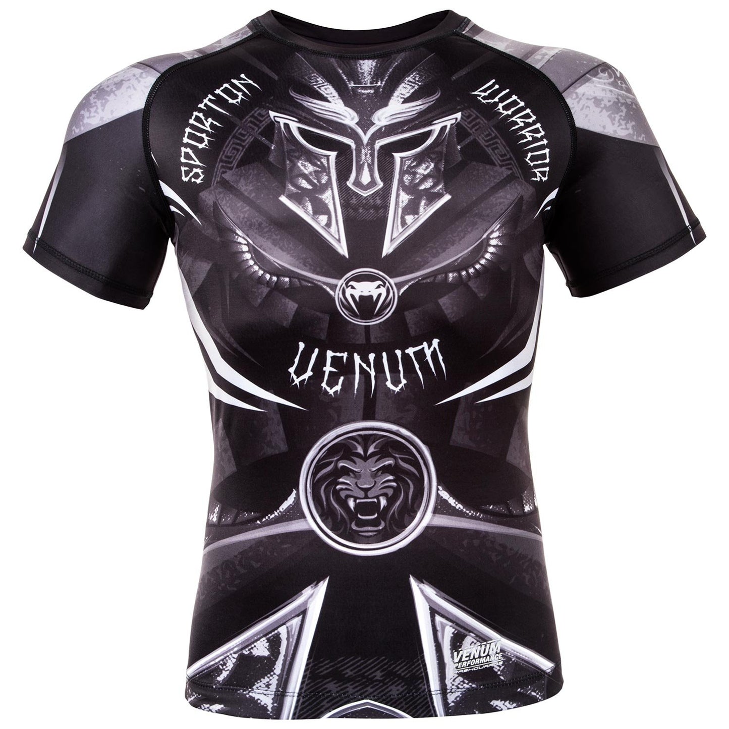 Venum Gladiator 3 0 Short Sleeve Rashguard - Black/White