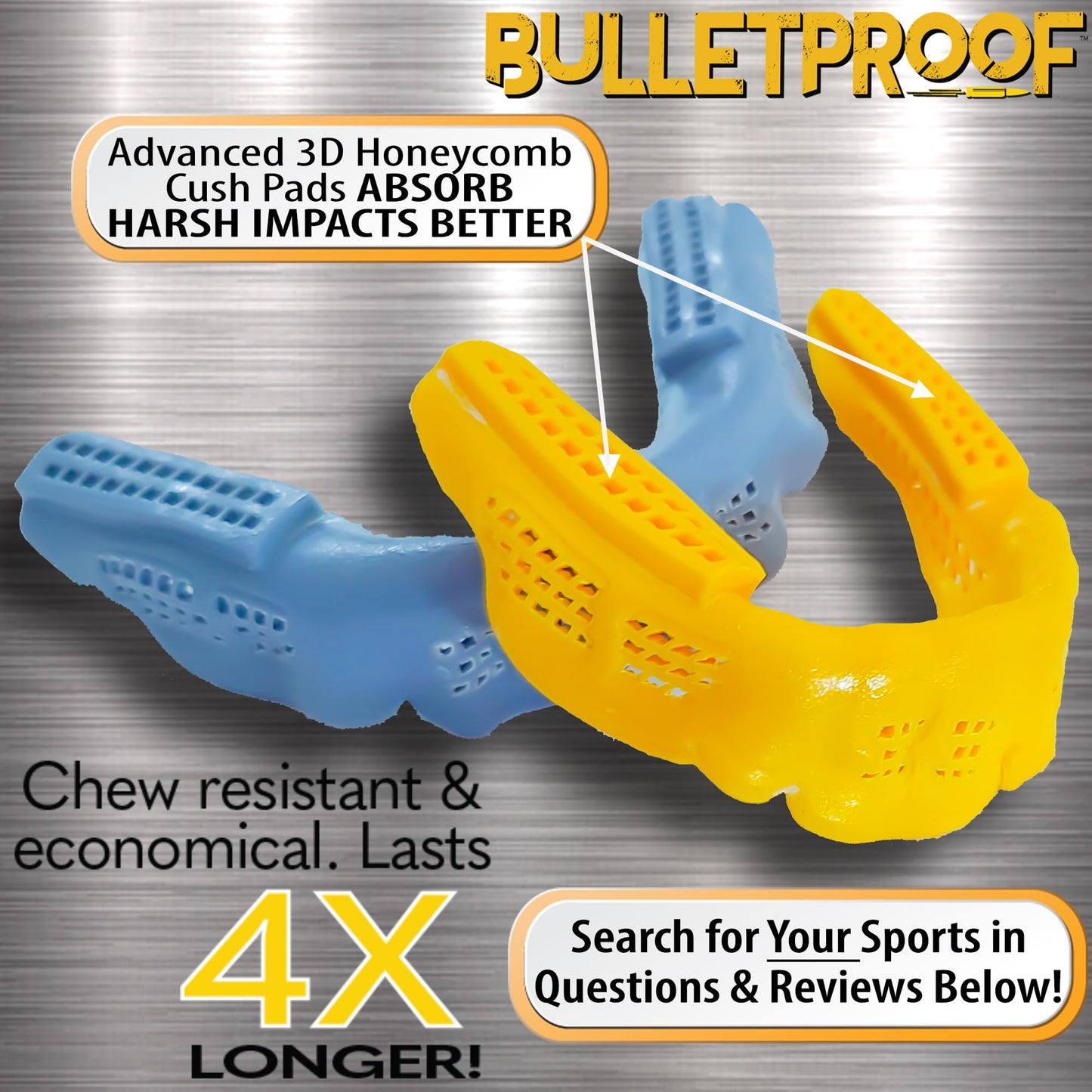 Bulletproof: World’s Thinnest Most Breathable Mouthguard - Multiple Colors & Sizes