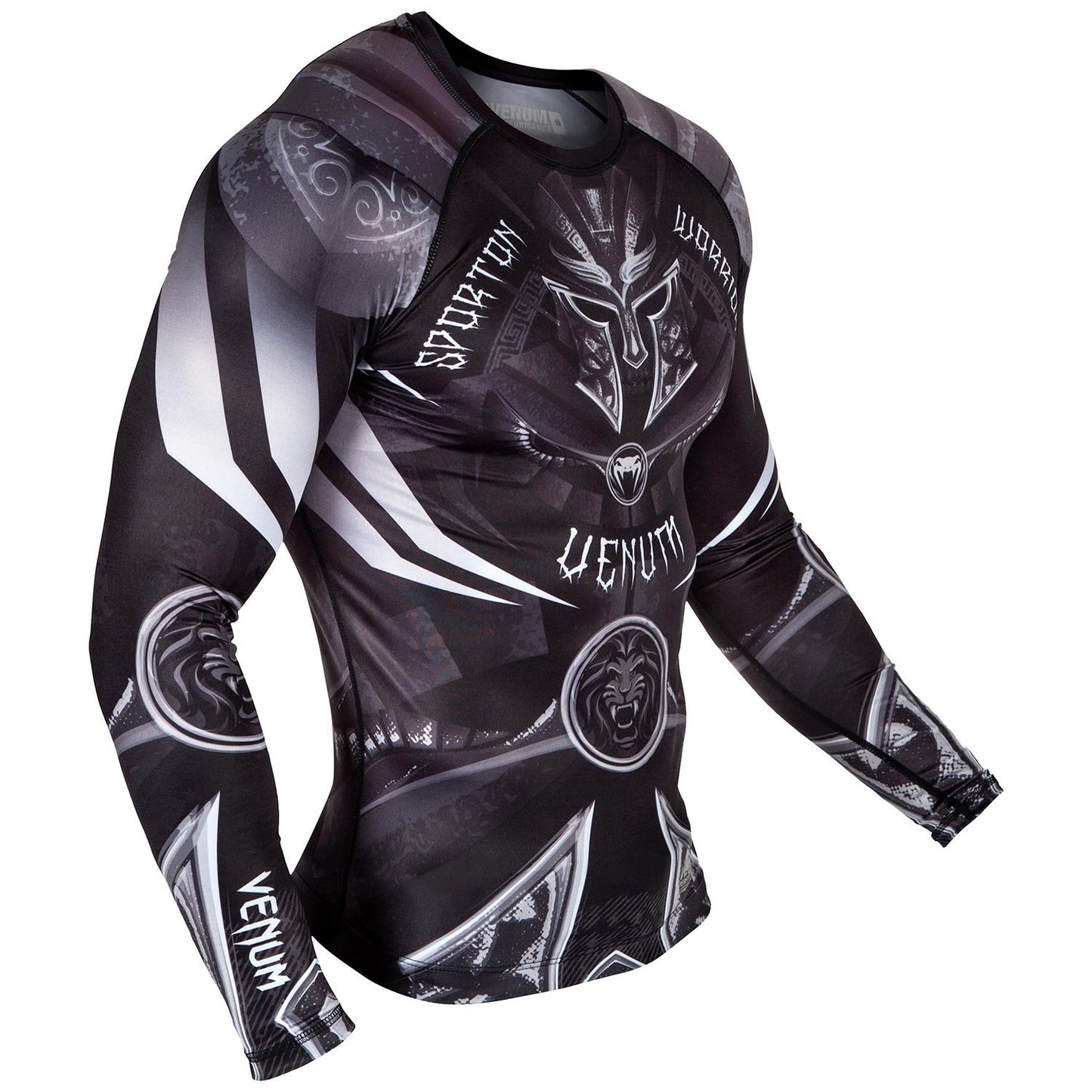 Venum Gladiator 3.0 Long Sleeve Rashguard - Black/White