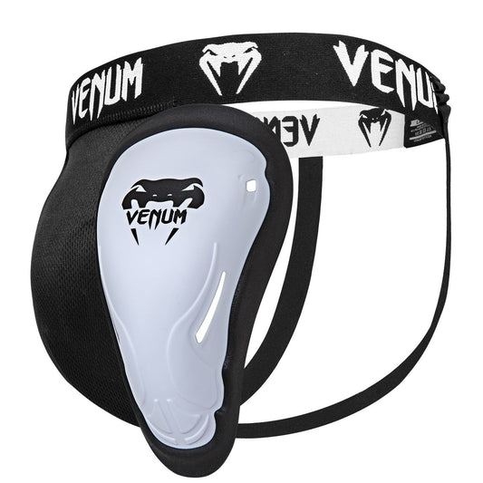 Venum Challenger Groin Guard and Support - Ice White/Black