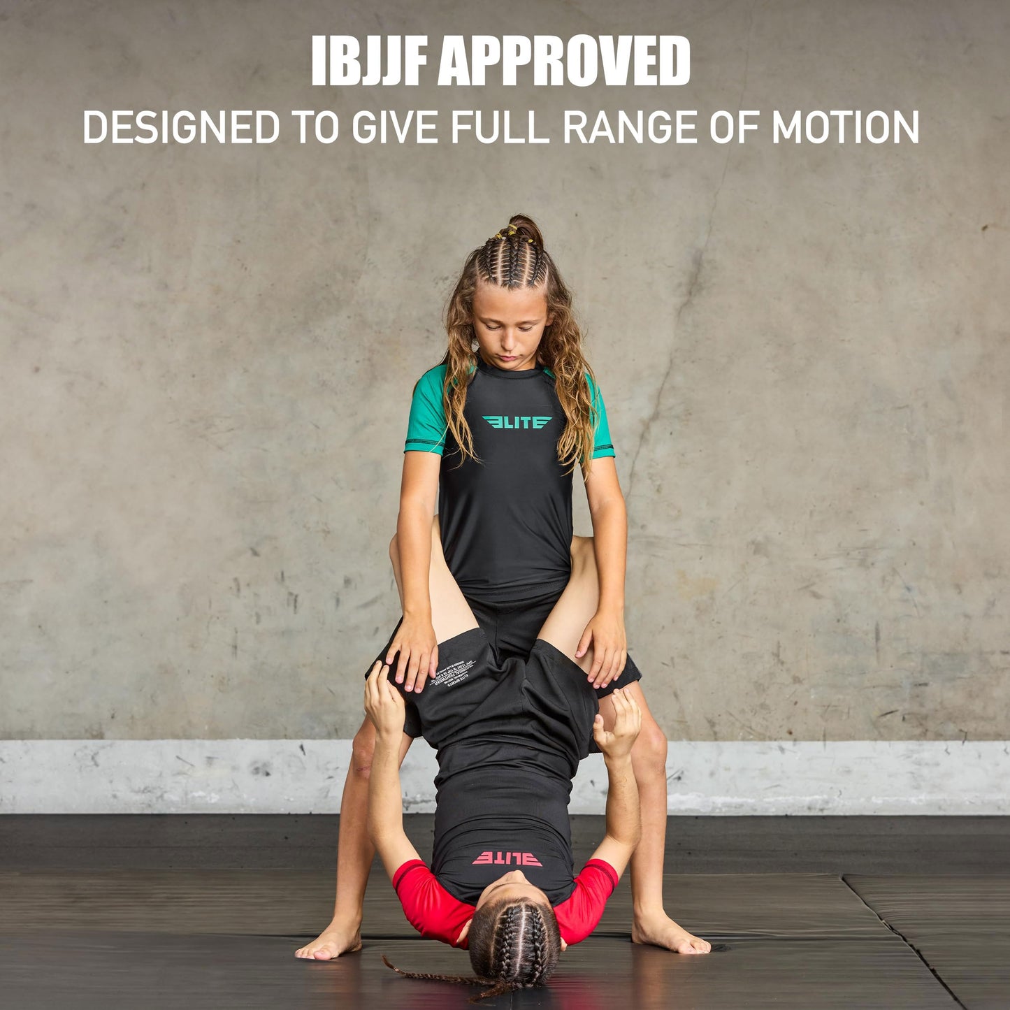 Elite Sports Short Sleeve Compression Shirt for Kids | Youth Boys & Girls BJJ MMA