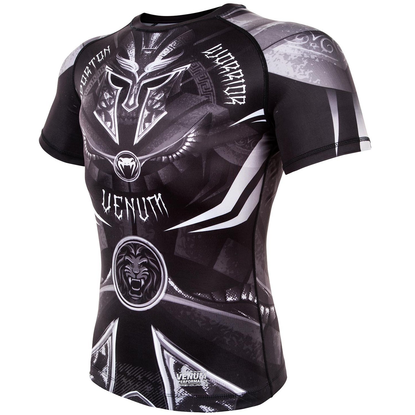 Venum Gladiator 3 0 Short Sleeve Rashguard - Black/White