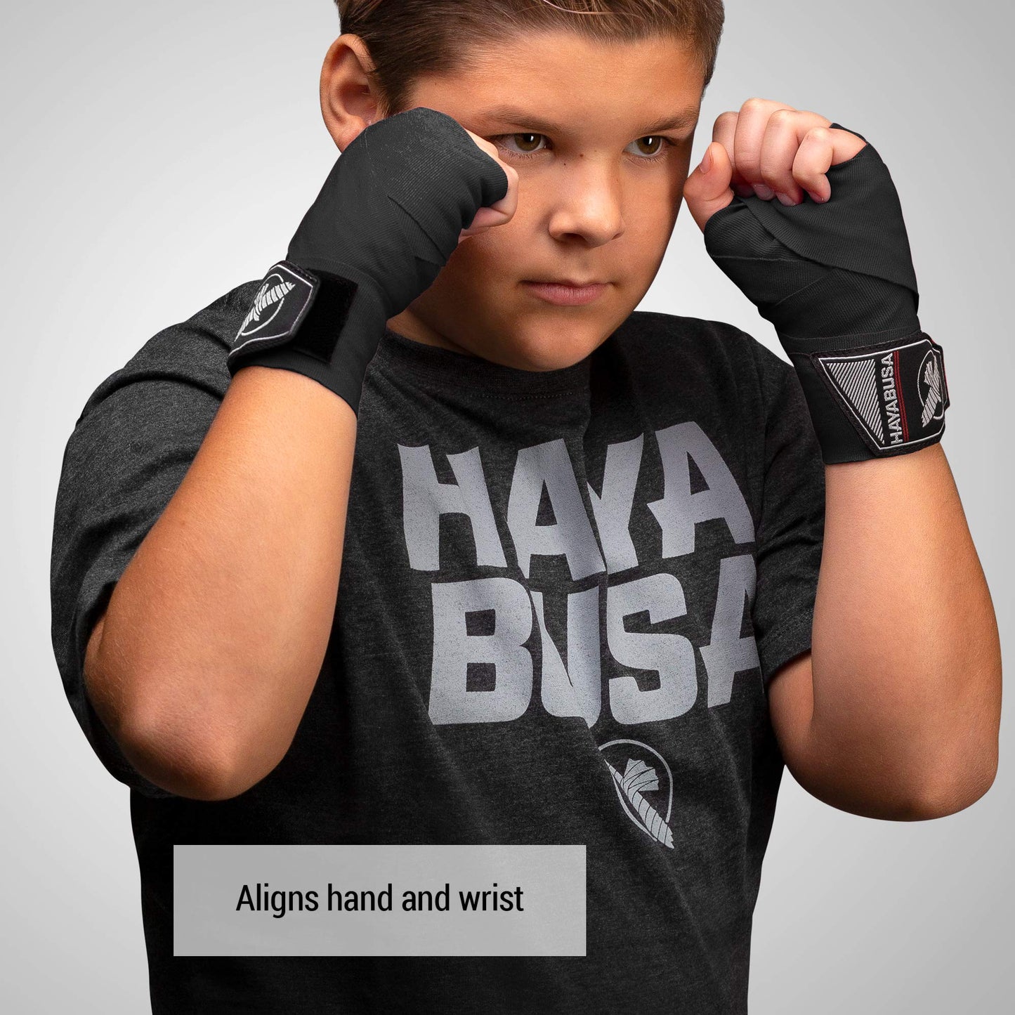 Hayabusa Boxing Hand Wraps for Kids - Black