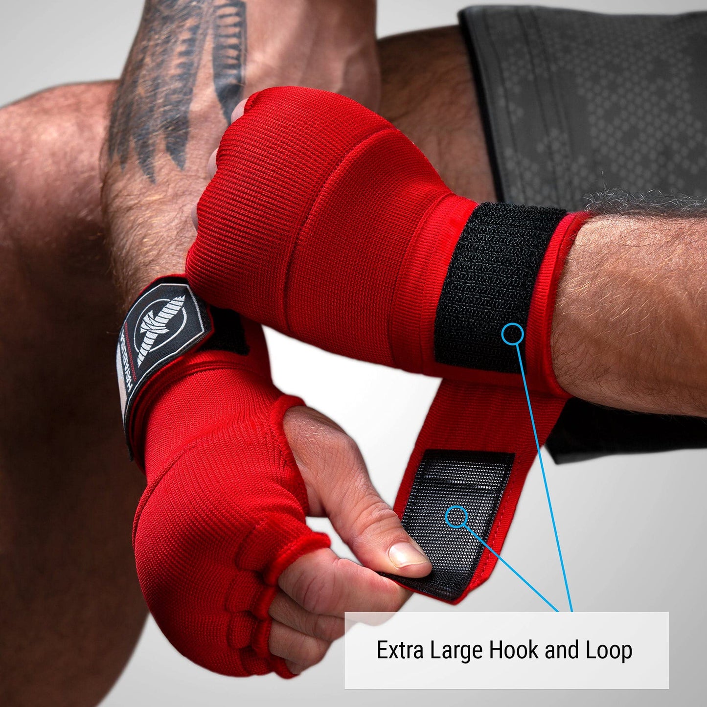 Hayabusa Quick Gel Boxing Hand Wrap Gloves - Red