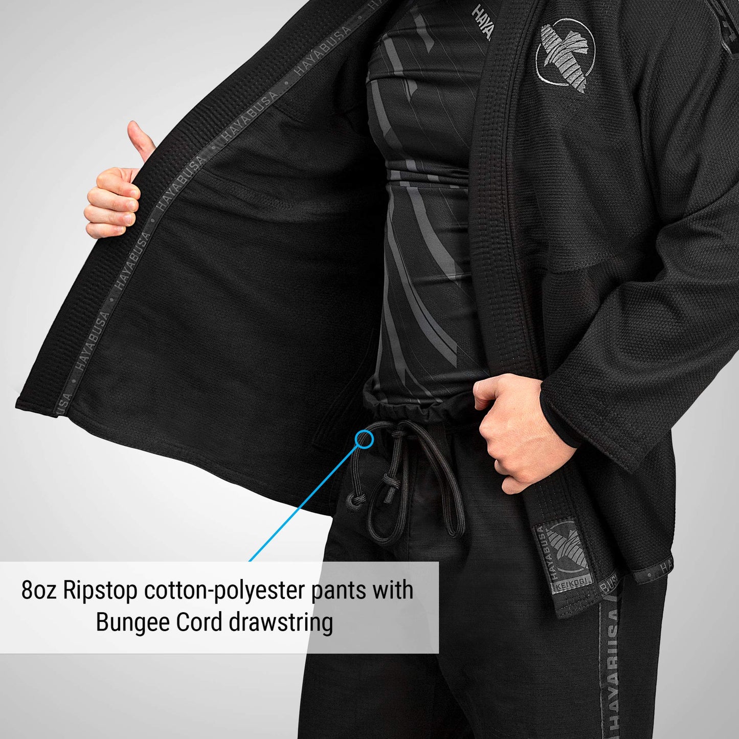 Hayabusa Lightweight Jiu Jitsu Gi - Black