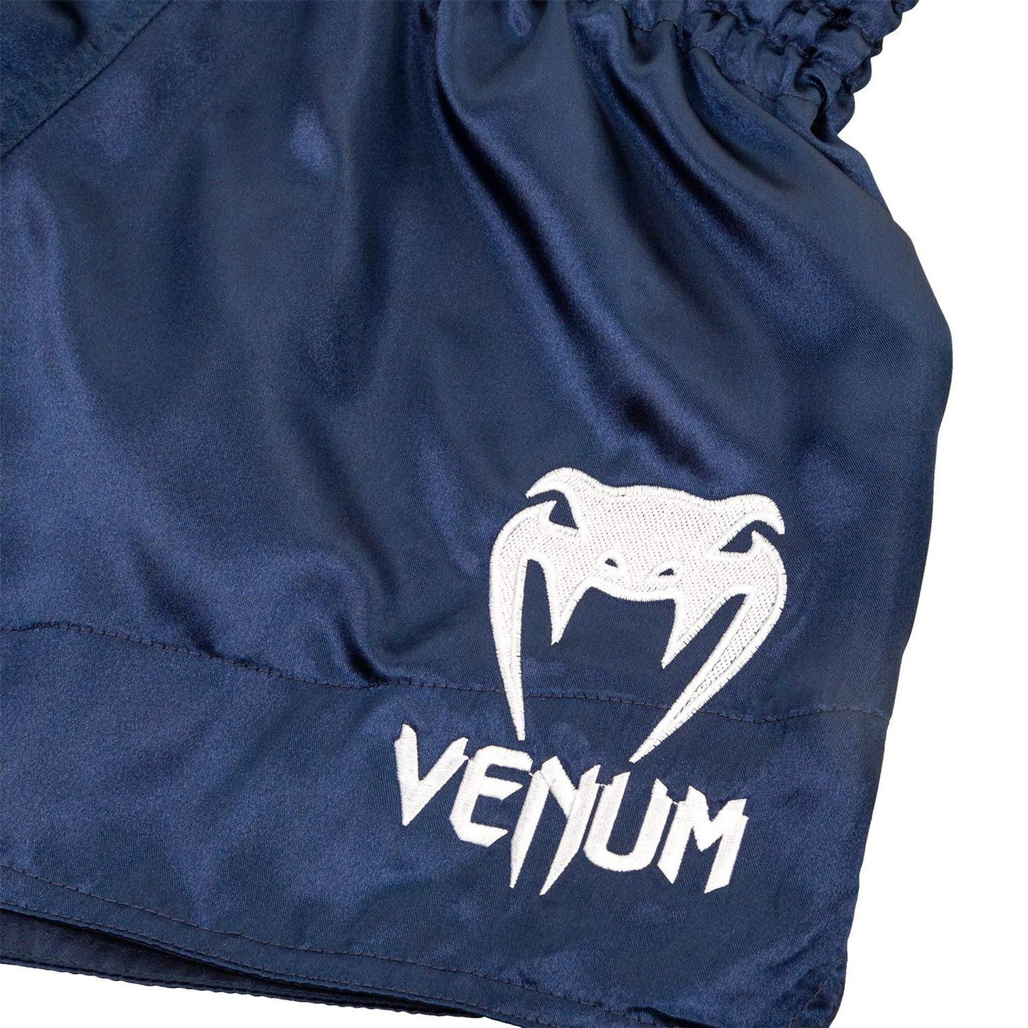 Venum Muay Thai Shorts Classic - Navy Blue/White