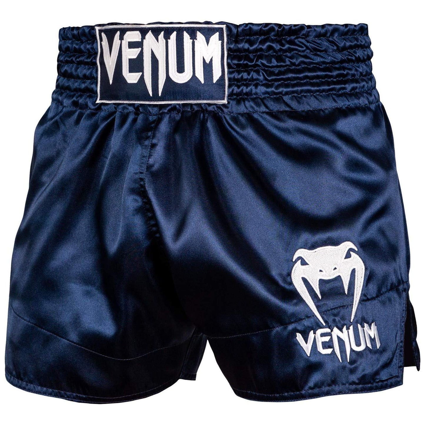 Venum Muay Thai Shorts Classic - Navy Blue/White