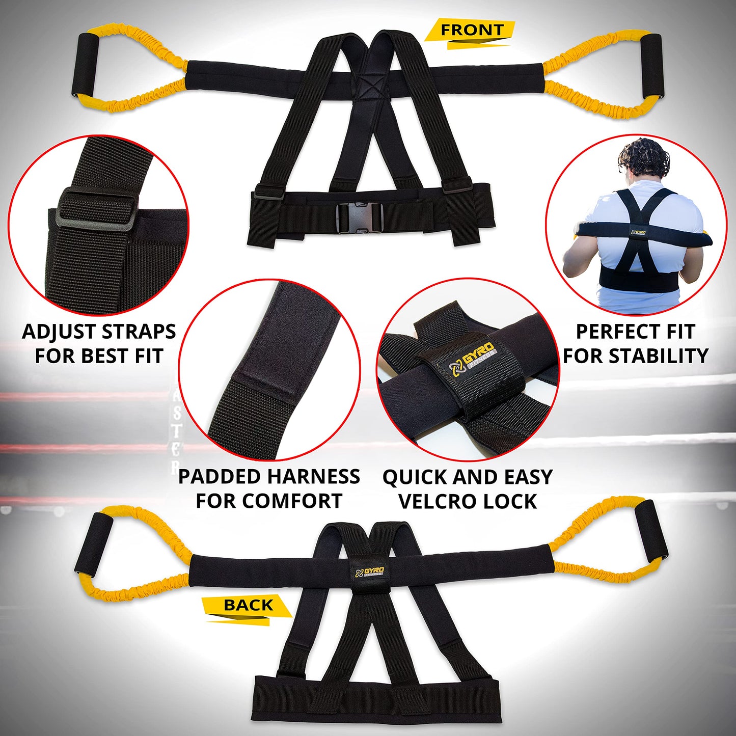 Gyro Fitness Shadow Boxer Pro | Boxing Resistance Bands Set for Shadow Boxing