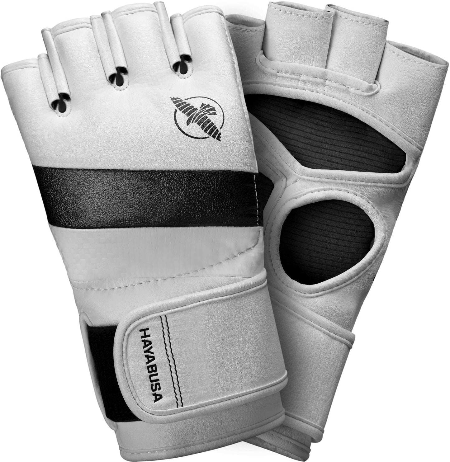 Hayabusa T3 4oz Pro Style MMA Gloves for Men and Women - White/Grey