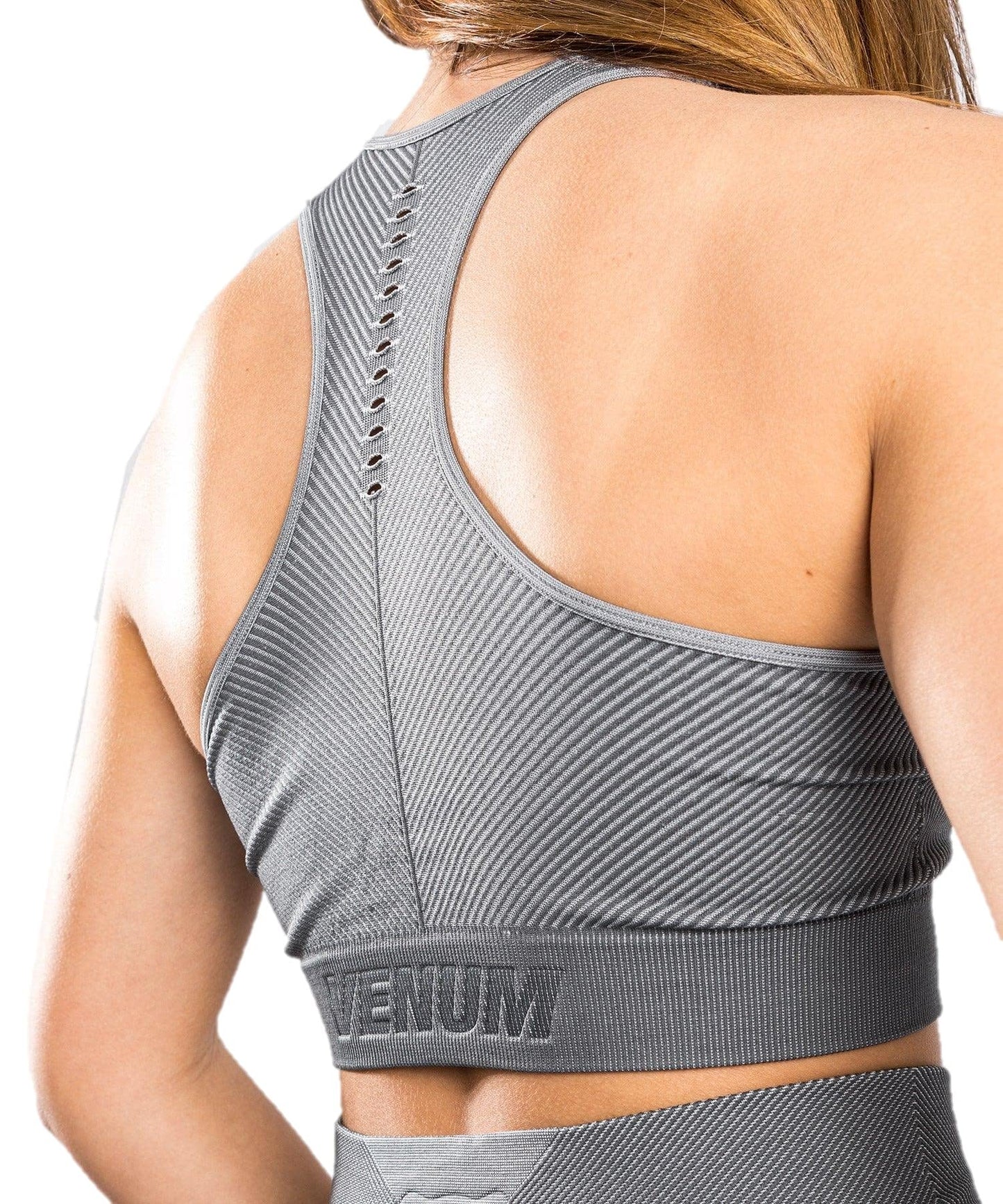 Venum Women's Standard Sparring Seamless Sport Bra - Dark Grey