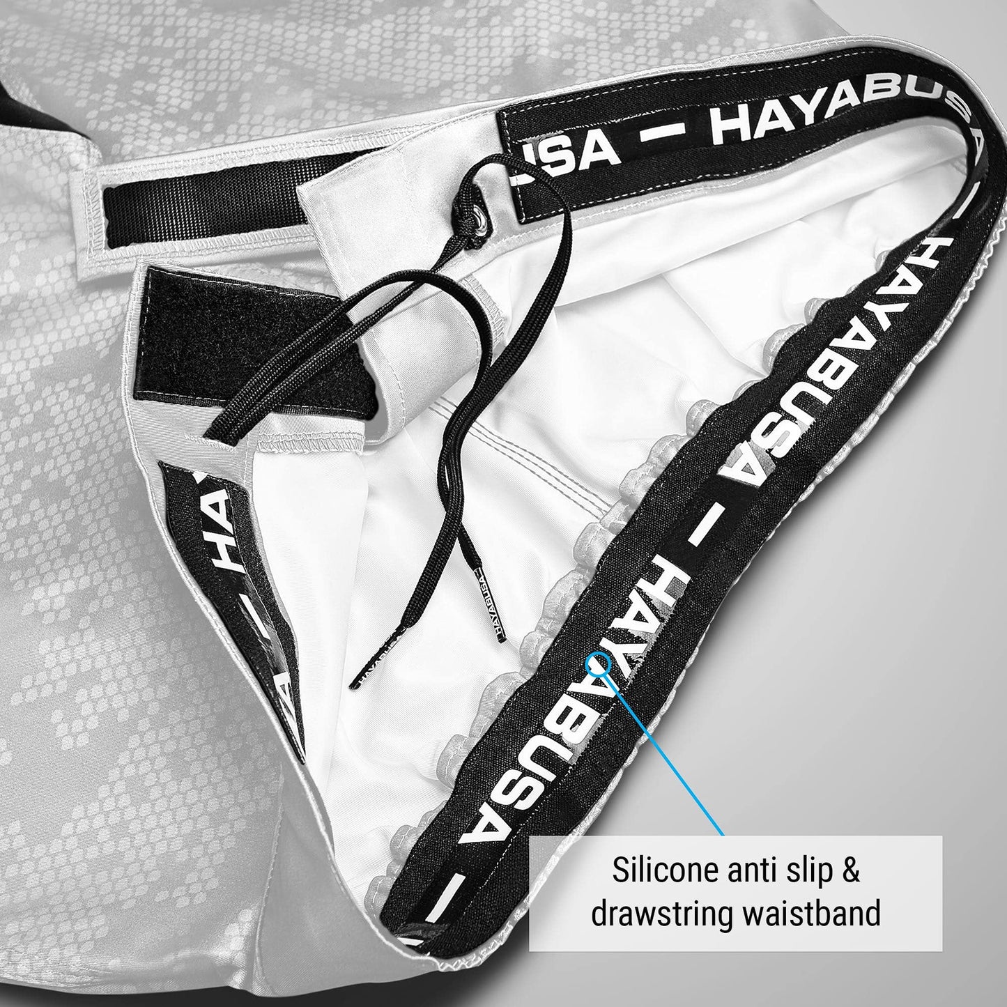 Hayabusa Hexagon BJJ Shorts - White