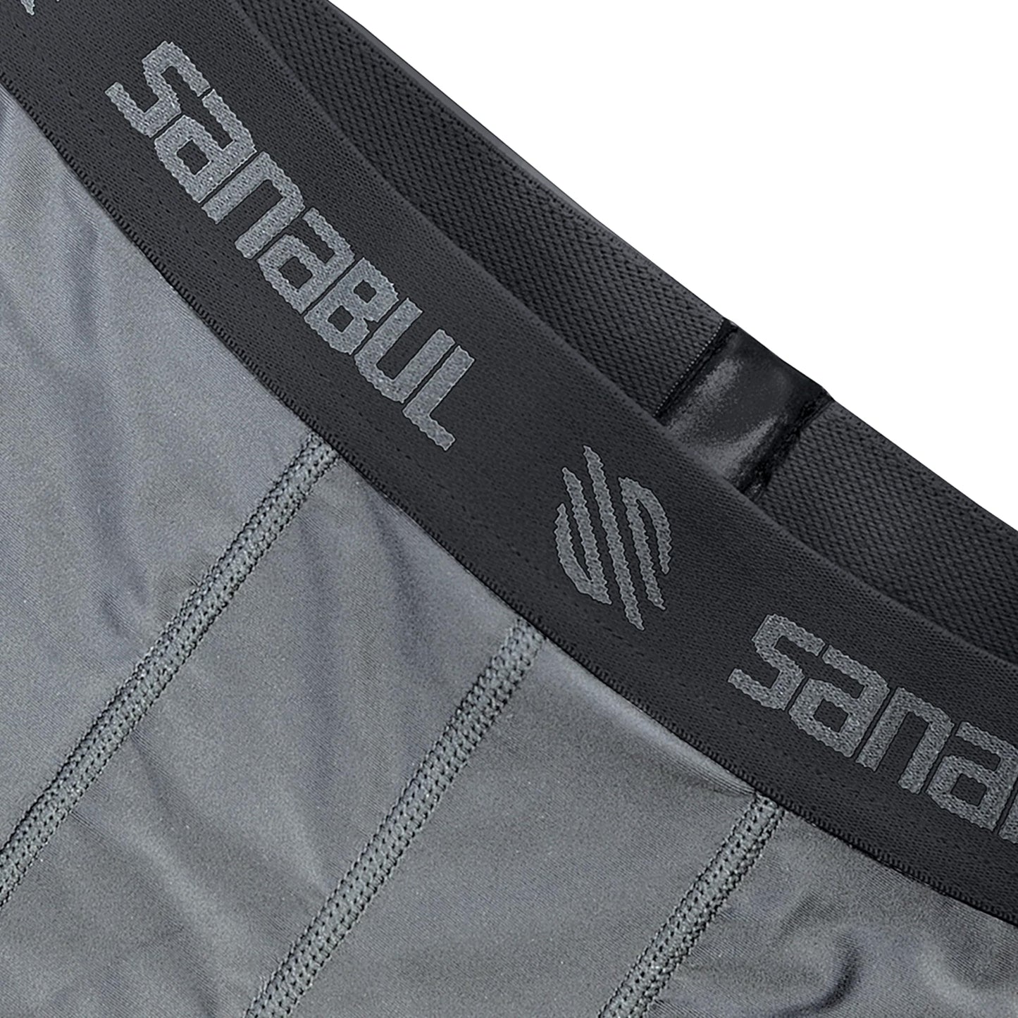 Sanabul Essential Compression Tights Men No Gi Jiu Jitsu Spats - Steel Grey