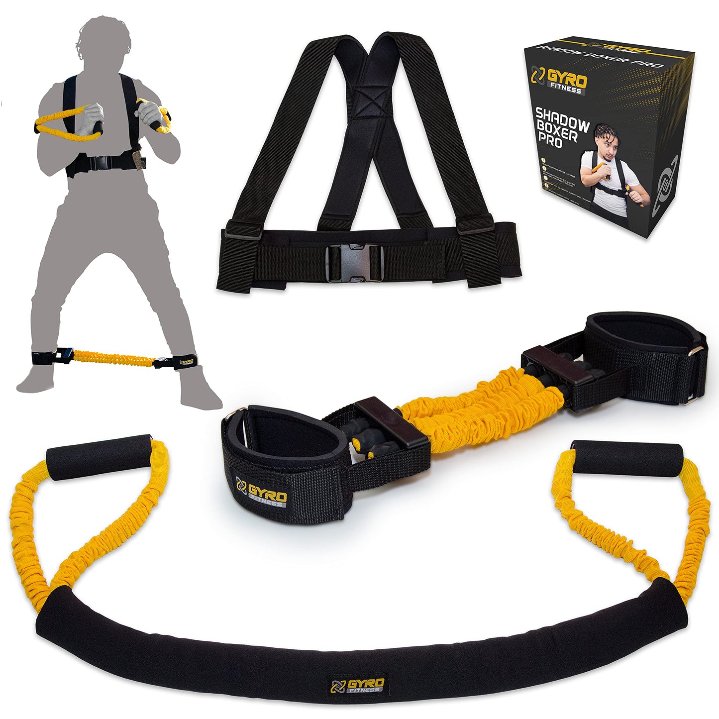 Gyro Fitness Shadow Boxer Pro | Boxing Resistance Bands Set for Shadow Boxing