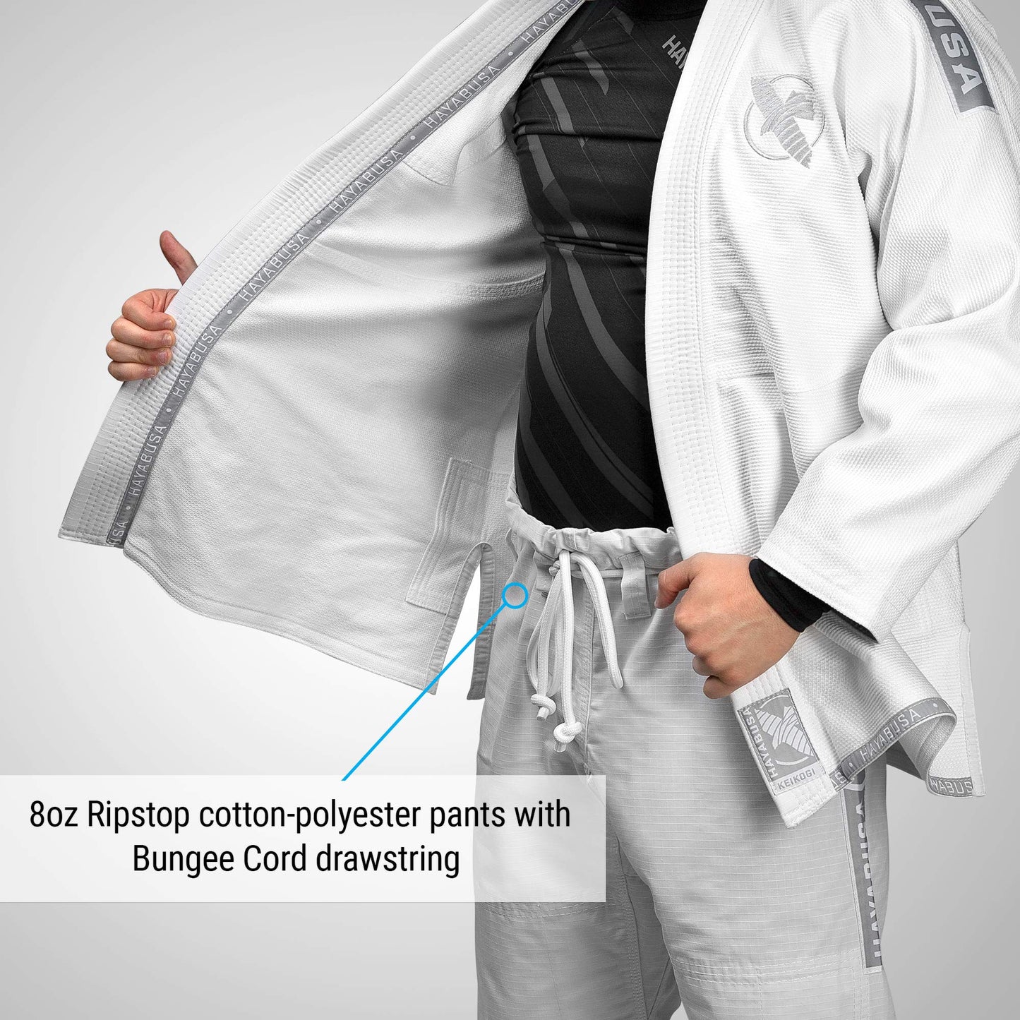 Hayabusa Lightweight Jiu Jitsu Gi - White